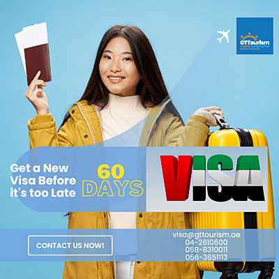 90 days UAE tourist Visa with Covid Cover Insurance