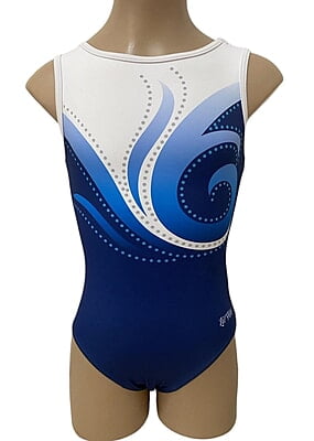 BLUE OCEAN WAVES WITH CRYSTALS FRONT/BACK