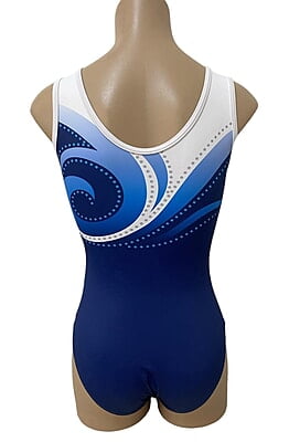 BLUE OCEAN WAVES WITH CRYSTALS FRONT/BACK