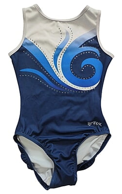 BLUE OCEAN WAVES WITH CRYSTALS FRONT/BACK - CH