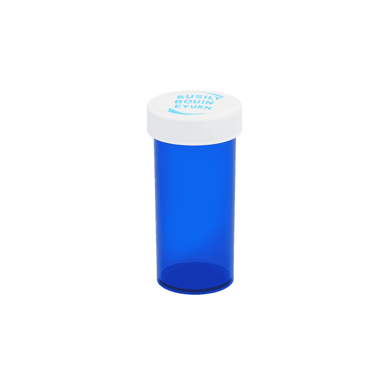 Blue Push-N-Turn ScriptPro Compatible Vials 16 Dram-270 Vials/Case