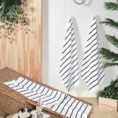 Blue Stripe Pool and Beach Towel
