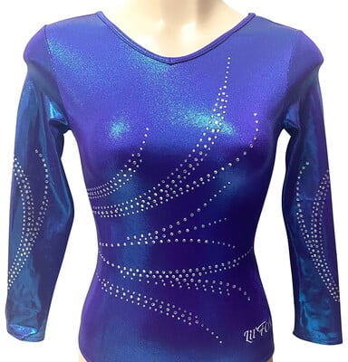 BLUE PURPLE MYSTIQUE LONG SLEELES WITH RHINESTONES BLUE PURPLE MYSTIQUE LONG SLEELES WITH RHINESTONES