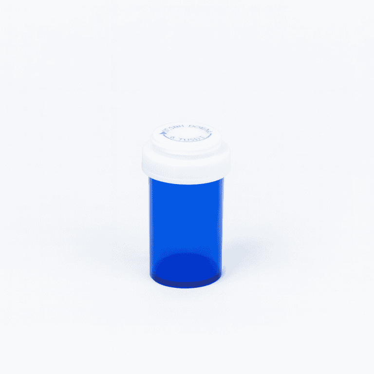 Blue Reversible Vials with Vet Caps 13 Dram – 275 Vials/Case