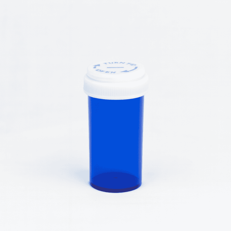 Blue Reversible Vials with Vet Caps 20 Dram – 270 Vials/Case