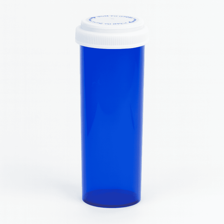 Blue Reversible Vials with Vet Caps 60 Dram – 90 Vials/Case