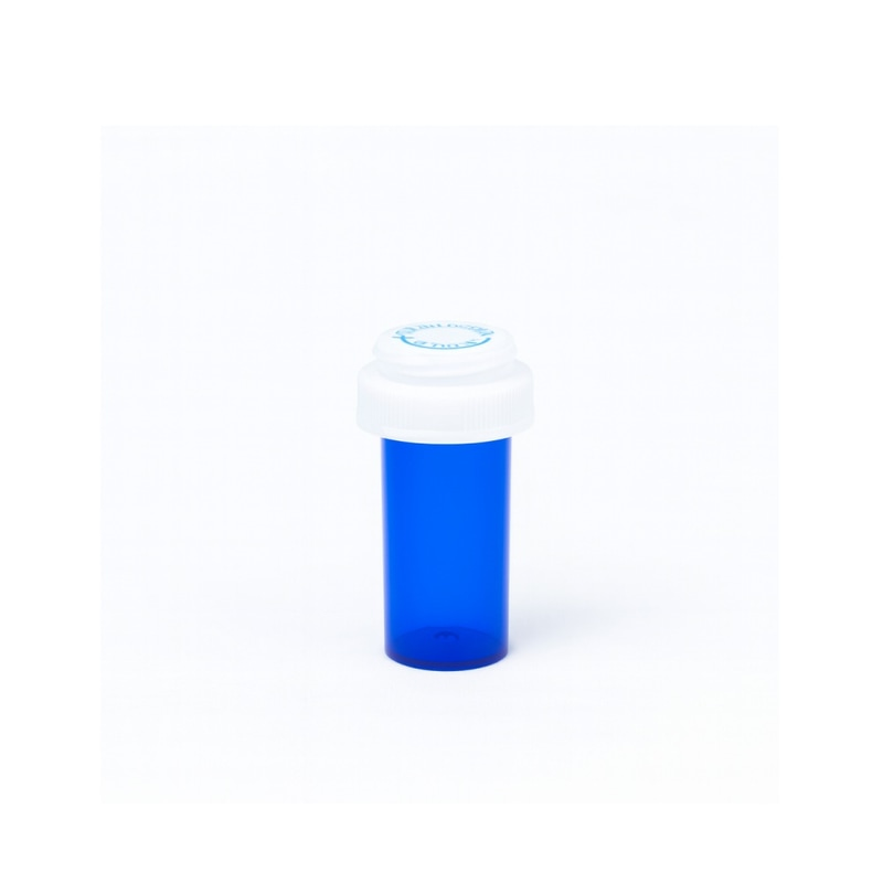 Blue Reversible Vials with Vet Caps 8 Dram – 400 Vials/Case
