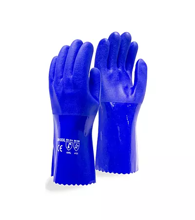 Blue PVC Sandy Finished,interlock Lined. 12"