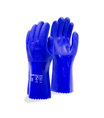 Blue PVC Sandy Finished,interlock Lined. 12"