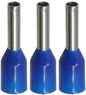 Bootlace Ferrules 0.75 mm - Blue Bootlace Ferrules 0.75 mm - Blue