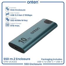 Boitier Disque Dur Externe SSD M.2 NVMe Et SATA Onten OTN-UCA322+