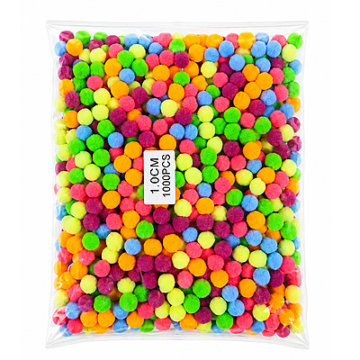 Bola Pompom 1.0Cm Neon Paquete X 1000 Unidades Bola Pompom 1.0Cm Neon Paquete X 1000 Unidades