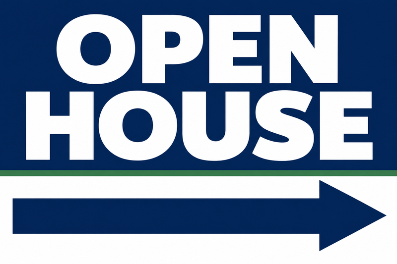 18x12 Corex Directional Yard Signs + Wire Stakes