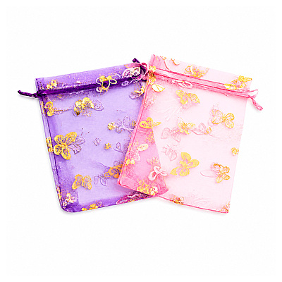 Bolsas De Tull 7*9Cms Decorada Paquete X 25 Unidades