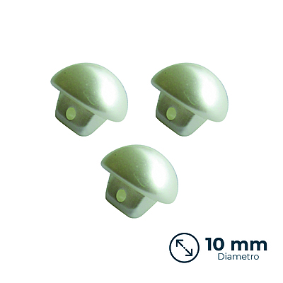 Boton Imitacion Perla Beige #10mm Paquete X 144 Unidades