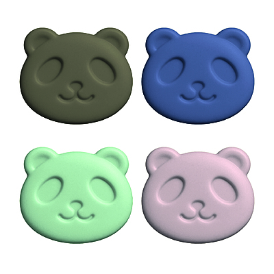 Boton Infantil Cara Panda paquete x 50 unidades colores surtidos