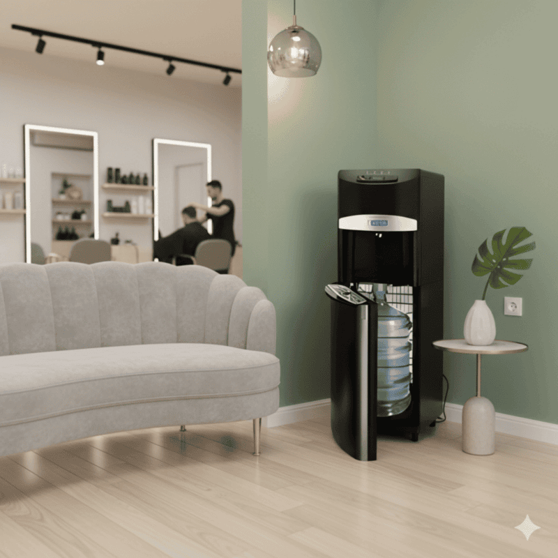 Compact and stylish Blue Star BL1HPCGA water dispenser for home or office use.