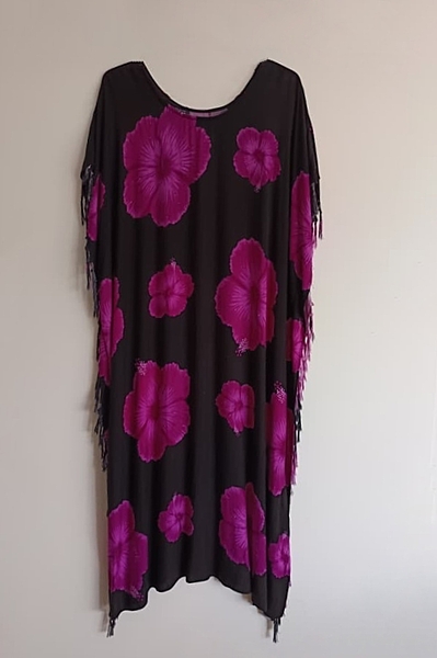 Boubou cotton rose-noire