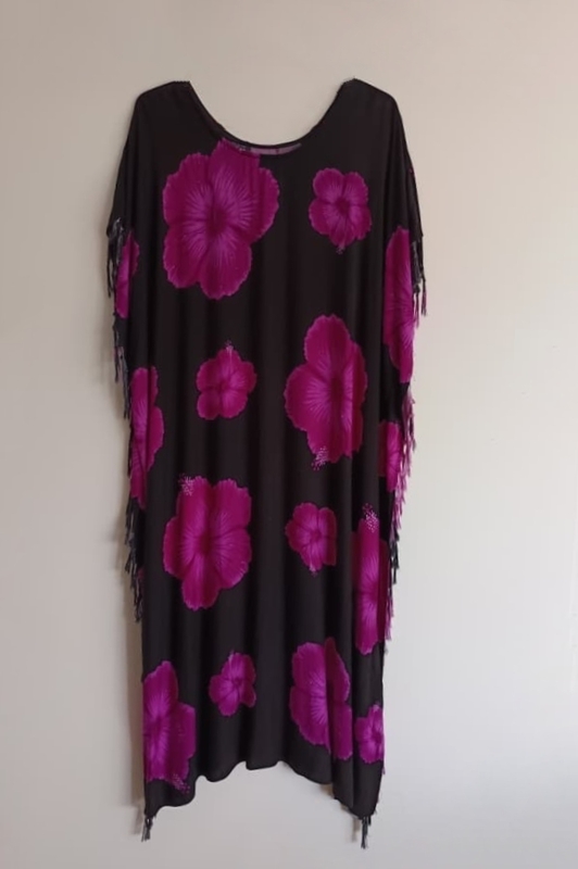 Boubou cotton rose-noire