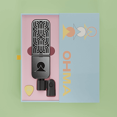 Ohma Ribbon / Motif / Black / Stainless Steel