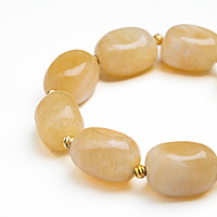 Bracelet Yellow Jade Unshaped Big