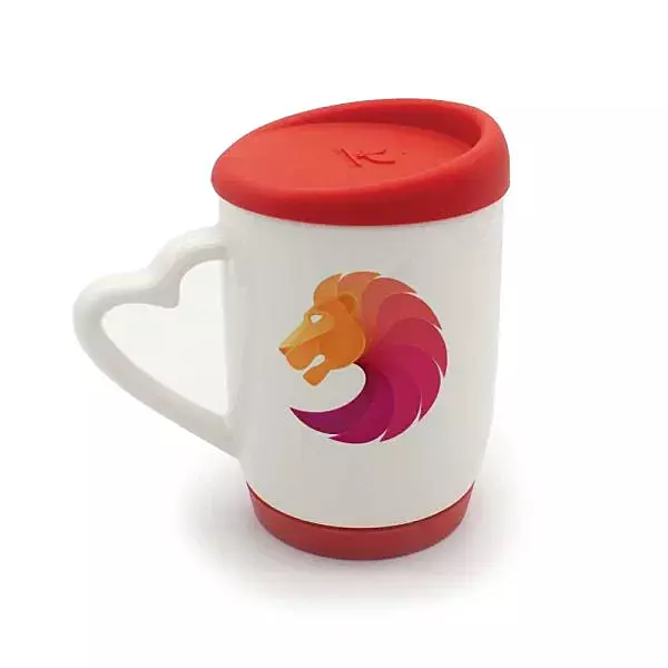 Ceramic Mugs with Silicone Cap and Base