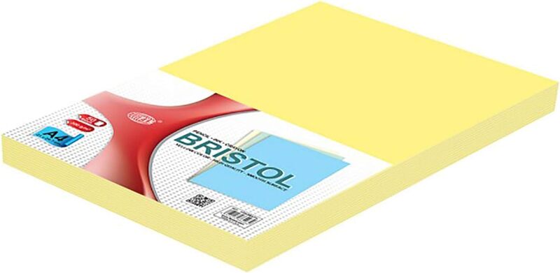 BRISTOL CARD 100X1 A4 180Gsm Yellow