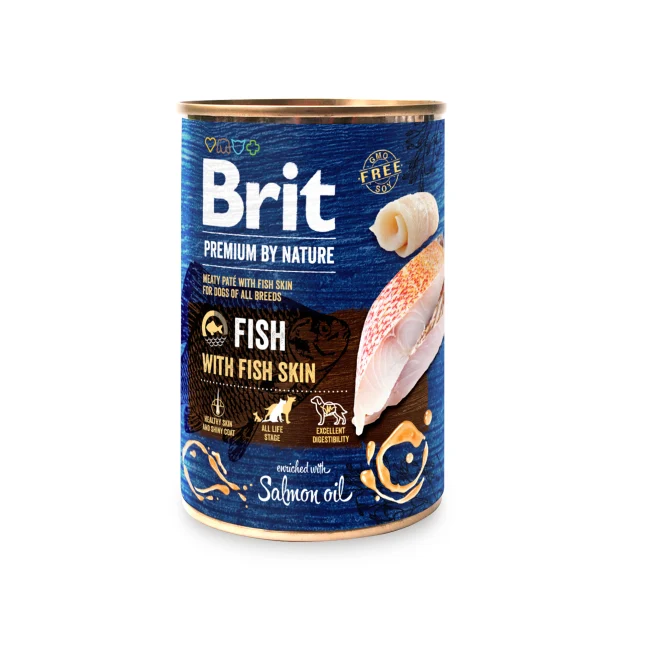 Brit Premium Dog Fish with Fish Skin 400 g Tin
