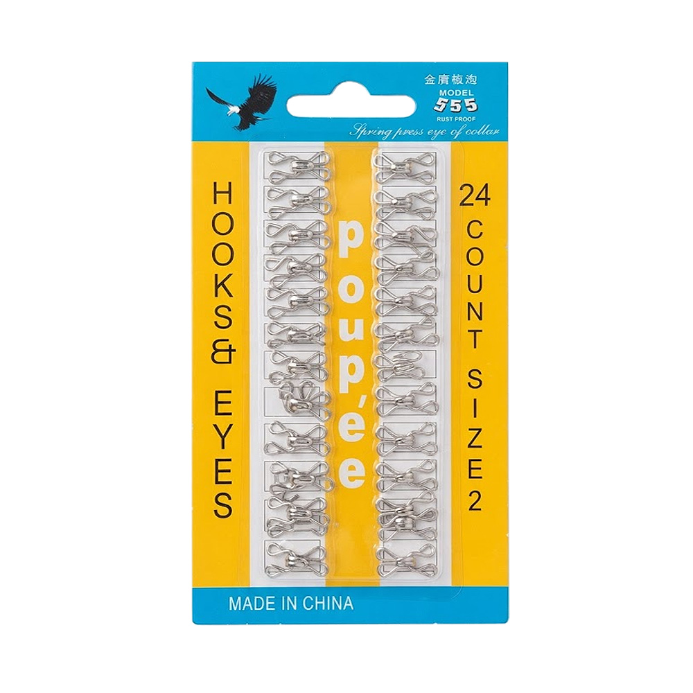 Broche De Enganche # 2 Niquel Caja X 36 Unidades X 24 Unidades