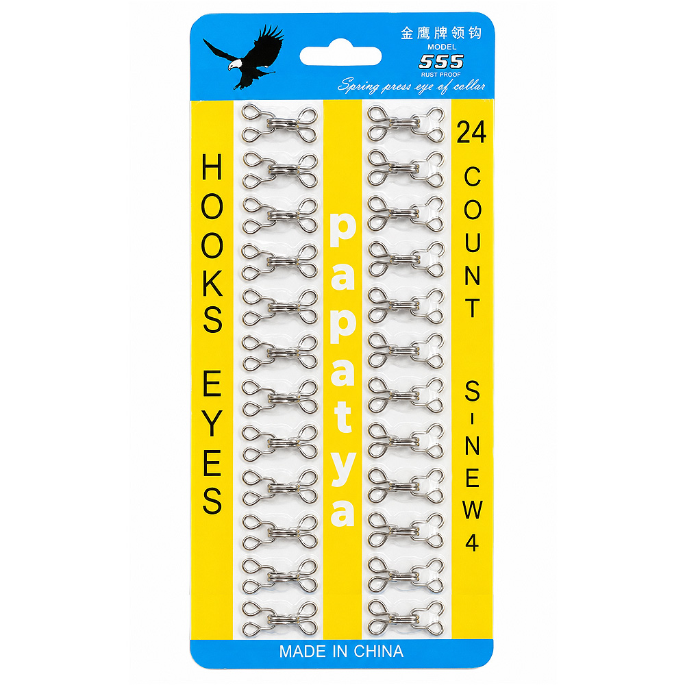 Broche Gancho Brasier # 4 Niquel Caja X 12 Cartones