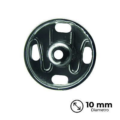 Broche Presión Brass Níquel 10mm Caja por 144 Unidades