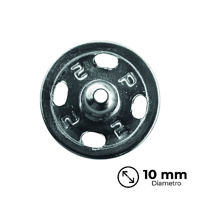 Broche Presión Brass Níquel 10mm Caja por 144 Unidades Broche Presión Brass Níquel 10mm Caja por 144 Unidades