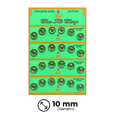 Broche Presión Brass Níquel 10mm Caja por 144 Unidades Broche Presión Brass Níquel 10mm Caja por 144 Unidades