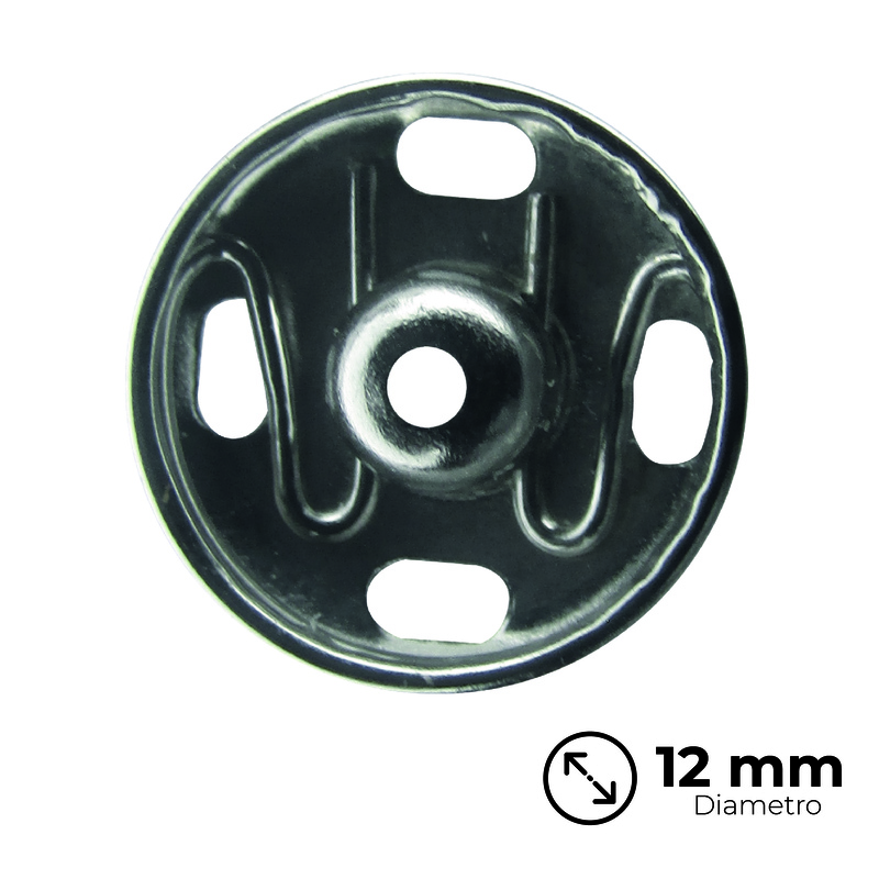 Broche Presión Brass Níquel 12mm Caja por 144 Unidades Broche Presión Brass Níquel 12mm Caja por 144 Unidades