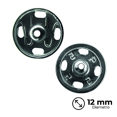 Broche Presión Brass Níquel 12mm Caja por 144 Unidades Broche Presión Brass Níquel 12mm Caja por 144 Unidades
