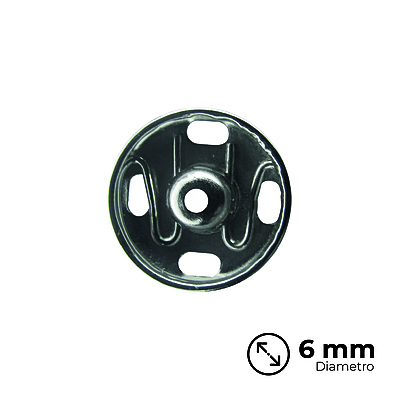 Broche Presión Brass Níquel 06mm Caja por 144 Unidades Broche Presión Brass Níquel 06mm Caja por 144 Unidades