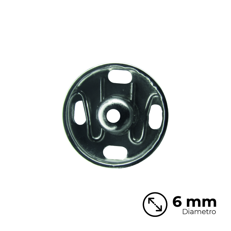 Broche Presión Brass Níquel 06mm Caja por 144 Unidades Broche Presión Brass Níquel 06mm Caja por 144 Unidades