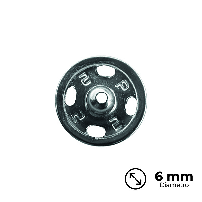 Broche Presión Brass Níquel 06mm Caja por 144 Unidades Broche Presión Brass Níquel 06mm Caja por 144 Unidades