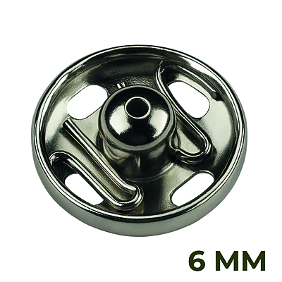 Broche Presión Brass Níquel 06mm Caja por 144 Unidades