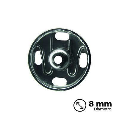 Broche Presión Brass Níquel 08mm Caja por 144 Unidades