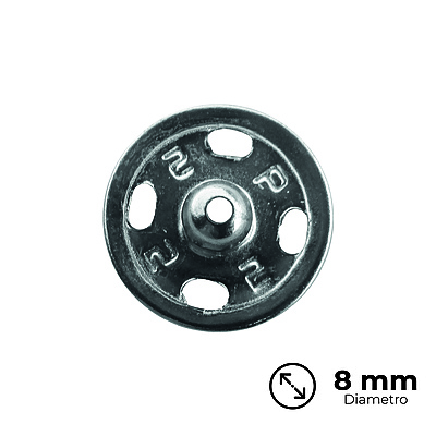 Broche Presión Brass Níquel 08mm Caja por 144 Unidades Broche Presión Brass Níquel 08mm Caja por 144 Unidades
