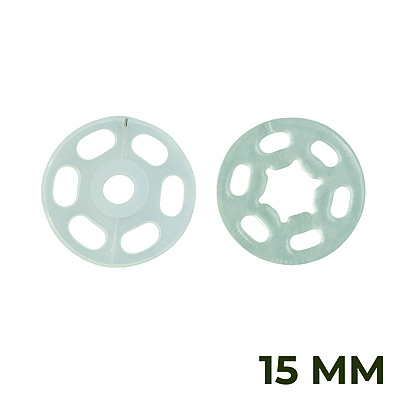Broche Presión Plástico Transparente 15mm Caja por 144 Unidades Broche Presión Plástico Transparente 15mm Caja por 144 Unidades