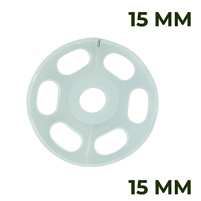 Broche Presión Plástico Transparente 15mm Caja por 144 Unidades