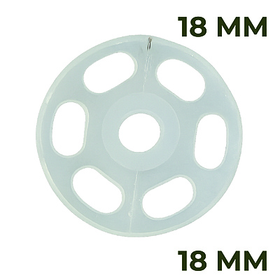 Broche Presión Plástico Transparente 18mm Caja por 72 Unidades