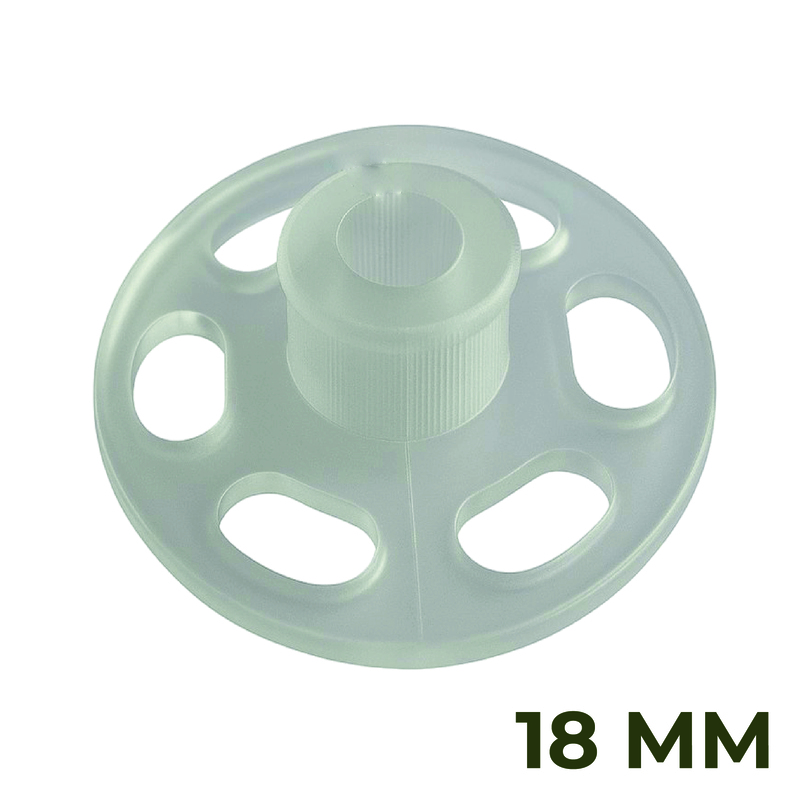 Broche Presión Plástico Transparente 18mm Caja por 72 Unidades