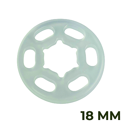 Broche Presión Plástico Transparente 18mm Caja por 72 Unidades