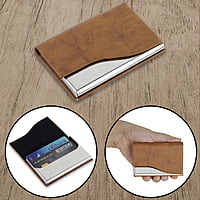 Brown Leather-Textured Cardholder Brown Leather-Textured Cardholder