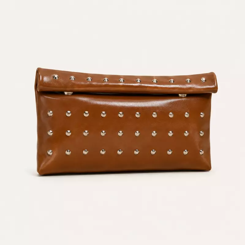 Rivet Envelope Clutch Purse