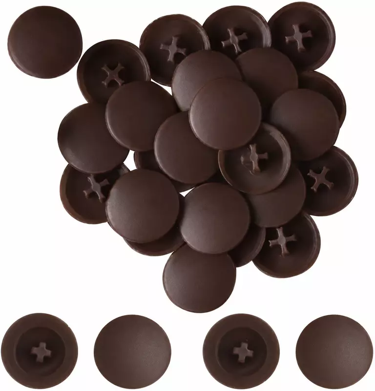 PVC Screw Caps | Dark Brown | Pack of 25