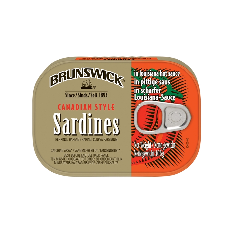 25354 Brunswick Sardines In Louisiana Hot Sauce 106g X 12